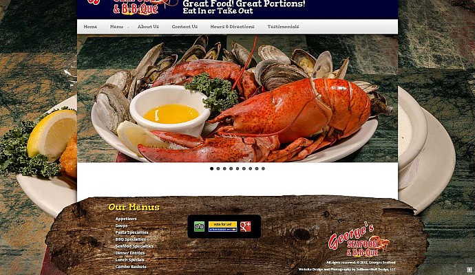 George's Seafood & BBQ Restaurant Website