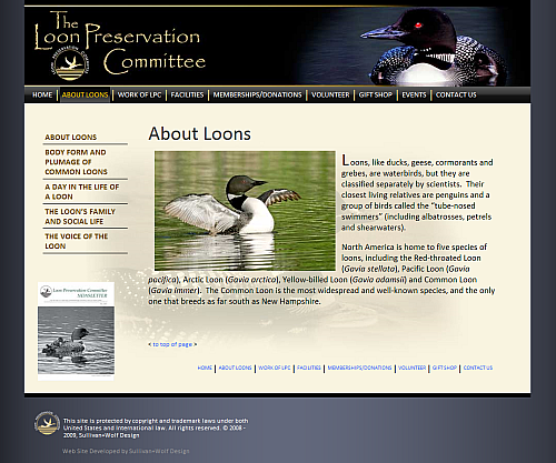 Loon Preservation Committee Website