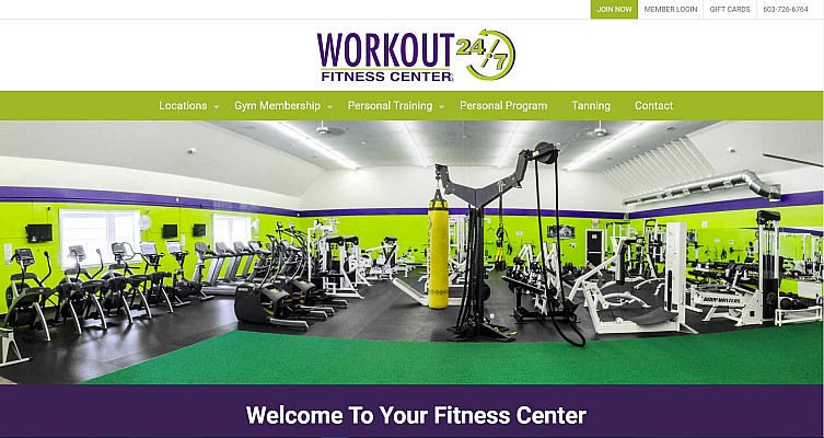 Workout 24/7 Fitness Center Website